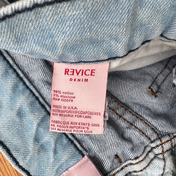 Revice Distressed Colorblock 2 Tone Denim Jeans sz 27 - Picture 11 of 11